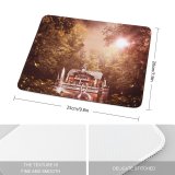yanfind The Mouse Pad Comfreak Swan Forest Trees Sun Light Lake Pattern Design Stitched Edges Suitable for home office game