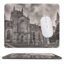 yanfind The Mouse Pad Cathedral Church History Postcard Place Graveyard Abbey Ancient HDR Historic Religion Old Pattern Design Stitched Edges Suitable for home office game