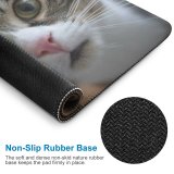 yanfind The Mouse Pad Blur Focus Whiskers Cat Little Face Portrait Pet Tabby Curious Fur Big Pattern Design Stitched Edges Suitable for home office game