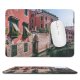 yanfind The Mouse Pad Boats Canal Landscape Daylight Bridge Buildings Sight Watercrafts Houses Urban River Transportation Pattern Design Stitched Edges Suitable for home office game