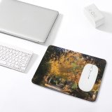 yanfind The Mouse Pad Landscape Road Plant Woodland Forest Trunk Grove Pictures Outdoors Stock Tree Pattern Design Stitched Edges Suitable for home office game