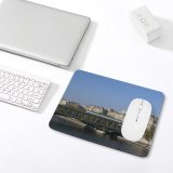 yanfind The Mouse Pad Bridge Subway Bridge Waterway River Paris Arch River Metro Underground Architecture Sky Pattern Design Stitched Edges Suitable for home office game