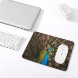 yanfind The Mouse Pad Peafowl Peacock Indian Peafowl Peacock Train Pattern Design Stitched Edges Suitable for home office game