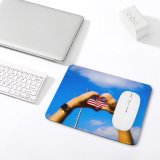 yanfind The Mouse Pad Blur Freedom Clouds Hands States Flag Stripes Outdoor Wind Unity Sky Summer Pattern Design Stitched Edges Suitable for home office game