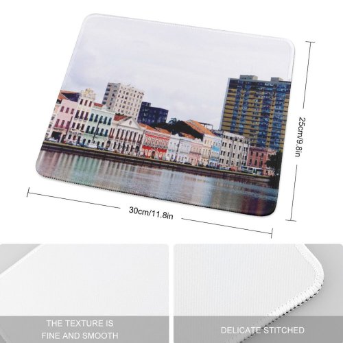 yanfind The Mouse Pad Metropolis Building Town Pernambuco Building Work Settlement Area Tourism Trip City Reflection Pattern Design Stitched Edges Suitable for home office game