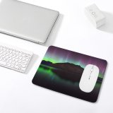 yanfind The Mouse Pad Cecil Peak Zealand Aurora Borealis Northern Lights Starry Sky Night Time Lake Pattern Design Stitched Edges Suitable for home office game