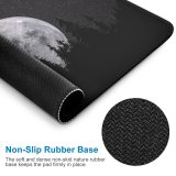 yanfind The Mouse Pad Black Dark Moon Forest Night Dark Starry Sky Pattern Design Stitched Edges Suitable for home office game