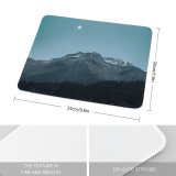 yanfind The Mouse Pad Abies 中国 Scenery Range Teal Tree Mountain Plant Fir Free Cyan Pattern Design Stitched Edges Suitable for home office game