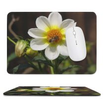 yanfind The Mouse Pad Flower Autumn Insect Winged Mediaserv Bee Plant Flowers Petal Flower Mountain Bee Pattern Design Stitched Edges Suitable for home office game