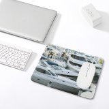 yanfind The Mouse Pad Marina Watercraft Harbor Sydney Transportation Marine Boat Vehicle Speed Boating Dock Show Pattern Design Stitched Edges Suitable for home office game