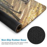 yanfind The Mouse Pad Coniferous Fir Tropical Broadleaf Tree Temperate Grove Forest Northern Spruce Landscape Natural Pattern Design Stitched Edges Suitable for home office game