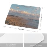yanfind The Mouse Pad Recreation Seaside Sunset Shore Beach Harmony Horizon Colorful Silhouette Twilight Carefree Walk Pattern Design Stitched Edges Suitable for home office game