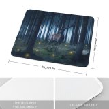 yanfind The Mouse Pad Oliver Henze Fantasy Hirsch Wild Woods Forest Tall Trees Foggy Pattern Design Stitched Edges Suitable for home office game