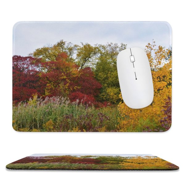 yanfind The Mouse Pad Abies Rouge Road National Plant Pictures Outdoors Stock Urban Tree Fir Pattern Design Stitched Edges Suitable for home office game