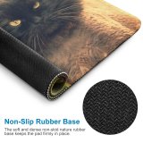 yanfind The Mouse Pad Pet Outdoors Kitten Portrait Curiosity Cute Staring Furry Cat Eye Curious Whisker Pattern Design Stitched Edges Suitable for home office game