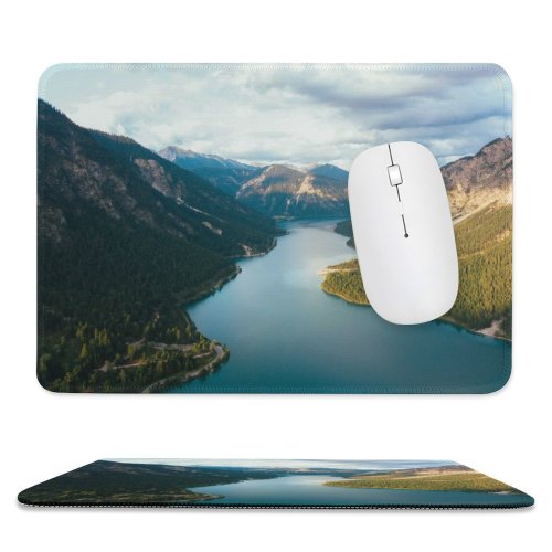 yanfind The Mouse Pad Landscape Promontory Plansee River Dji Pictures Outdoors Austria Snow Tree Glacier Pattern Design Stitched Edges Suitable for home office game
