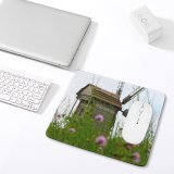 yanfind The Mouse Pad Mill Old Spring Decayed Derelict Plant Windmills Flowers Energy Wildflower Wood Wooden Pattern Design Stitched Edges Suitable for home office game