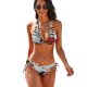 yanfind Bikini Abstract Scratched Metal Texture Metallic Rust Rusty Abstraction Detail Panel Patches Blot Women's Sexy Backless Swimwear Two Piece Summer