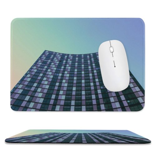 yanfind The Mouse Pad Mitchell Luo Architecture High Rise Building Gradient Sky Office Building Skyscraper Pattern Design Stitched Edges Suitable for home office game
