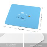 yanfind The Mouse Pad Minimal Bee Happy Clear Sky Sky Clouds Bee Pattern Design Stitched Edges Suitable for home office game