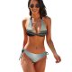yanfind Bikini Sun Beach Sea Sunbeams Rays Shimmer Clouds Sky Cloud Horizon Ocean Sunlight Women's Sexy Backless Swimwear Two Piece Summer