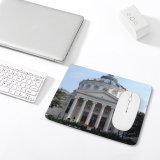 yanfind The Mouse Pad Building Building Romania Palace Palace Classic Mansion Classical Dome Columns Atheneum Architecture Pattern Design Stitched Edges Suitable for home office game