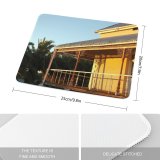yanfind The Mouse Pad Building Building Shade Dawn Home Home Light Classic Facade Estate Balcony Sunrise Pattern Design Stitched Edges Suitable for home office game
