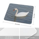yanfind The Mouse Pad Ducks Winter Beak Geese Neck Vertebrate Wildfowl Swans Bird Swan Bill Feathers Pattern Design Stitched Edges Suitable for home office game