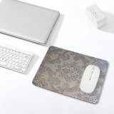 yanfind The Mouse Pad Flower Retro Motif Lace Flowers Classic Design Beige Visual Paisley Floral Wall Pattern Design Stitched Edges Suitable for home office game