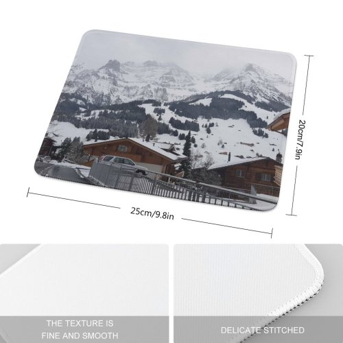 yanfind The Mouse Pad Abies Range Adelboden Tree Mountain Banister Housing Car Plant Fir Free Pattern Design Stitched Edges Suitable for home office game