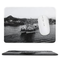 yanfind The Mouse Pad Boats City Buildings Watercrafts Transportation Travelling Architecture Harbor Ship Modern Motion Sea Pattern Design Stitched Edges Suitable for home office game