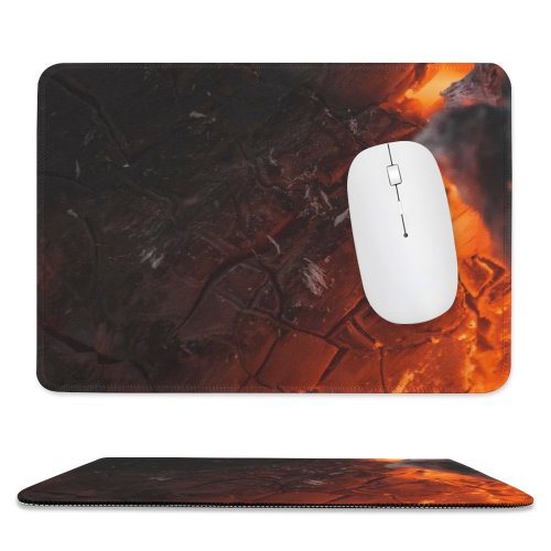 yanfind The Mouse Pad Eruption Pictures Outdoors Fire Stock Free Volcano Flame Art Bonfire Mountain Pattern Design Stitched Edges Suitable for home office game