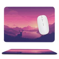 yanfind The Mouse Pad Coyle Scenery Lakeside Sunset Lake Landscape Scenic Panorama Pattern Design Stitched Edges Suitable for home office game