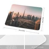 yanfind The Mouse Pad Burj Khalifa Dubai United Arab Emirates Sunrise Highway Junction Skyscrapers High Rise Pattern Design Stitched Edges Suitable for home office game