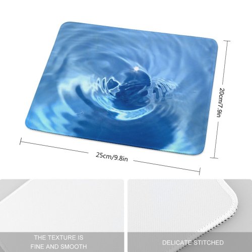 yanfind The Mouse Pad Wave Resources Electric Cobalt Sky Vortex Liquid Pattern Design Stitched Edges Suitable for home office game