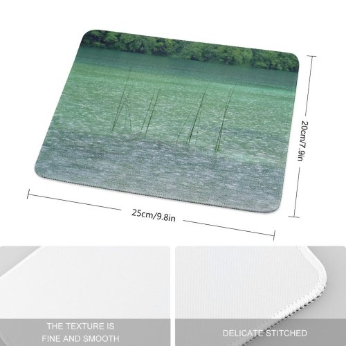 yanfind The Mouse Pad Calm Bank Jezera Croatia Lakes Eden Tree Plant Park Family Lot Pond Pattern Design Stitched Edges Suitable for home office game