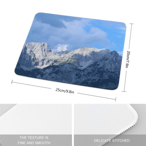 yanfind The Mouse Pad Landscape Peak Countryside Domain Rock Pastel Kaiser Pictures Outdoors Austria Snow Pattern Design Stitched Edges Suitable for home office game