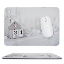 yanfind The Mouse Pad Blur Focus Winter December Design Decoration Table Xmas Light Calendar Interior Ornament Pattern Design Stitched Edges Suitable for home office game