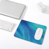 yanfind The Mouse Pad Abstract Feathers CGI Teal Vivo X Pattern Design Stitched Edges Suitable for home office game