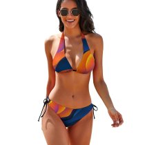 yanfind Bikini Catherine Pearson Abstract Colorful Texture Women's Sexy Backless Swimwear Two Piece Summer