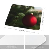 yanfind The Mouse Pad Blur Focus Christmas Field Hanging Decoration Celebration Ball Ornament Depth Pattern Design Stitched Edges Suitable for home office game