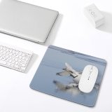 yanfind The Mouse Pad Whooper Swan Bird Take Off Lake Vertebrate Beak Wing Wildlife Egret Heron Pattern Design Stitched Edges Suitable for home office game
