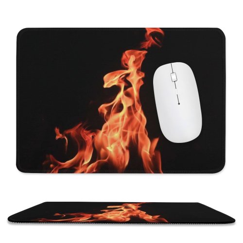 yanfind The Mouse Pad Domain Passion Pictures Fire Burning Flame Public Dark Flames Christmas Images Pattern Design Stitched Edges Suitable for home office game