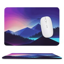 yanfind The Mouse Pad Mountains Flight Night Sunset Gradient Pattern Design Stitched Edges Suitable for home office game