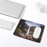 yanfind The Mouse Pad Denys Nevozhai Svartifoss Waterfall Vatnajökull National Park Lava Columns Rocks Cliff Iceland Pattern Design Stitched Edges Suitable for home office game