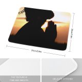 yanfind The Mouse Pad Backlit Side Detail Focus Christianity Christ Profile Dark Religion Believe Hands Sunset Pattern Design Stitched Edges Suitable for home office game