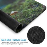 yanfind The Mouse Pad Blur Focus Botany Forest Depth Grass Field Mushrooms Growth Bokeh Fungi Ecology Pattern Design Stitched Edges Suitable for home office game