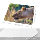 yanfind The Mouse Pad Blur Focus Whiskers Wild Lioness Cat Predator Wildlife Female Fur Big Outdoors Pattern Design Stitched Edges Suitable for home office game