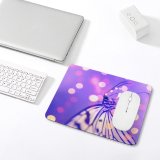 yanfind The Mouse Pad Blur Focus Butterfly Shining Wing Illuminated Lights Insect Depth Field Macro Blurry Pattern Design Stitched Edges Suitable for home office game