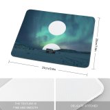 yanfind The Mouse Pad Nikolay Ivanov Moon Northern Lights Aurora Sky Polar Regions Pattern Design Stitched Edges Suitable for home office game